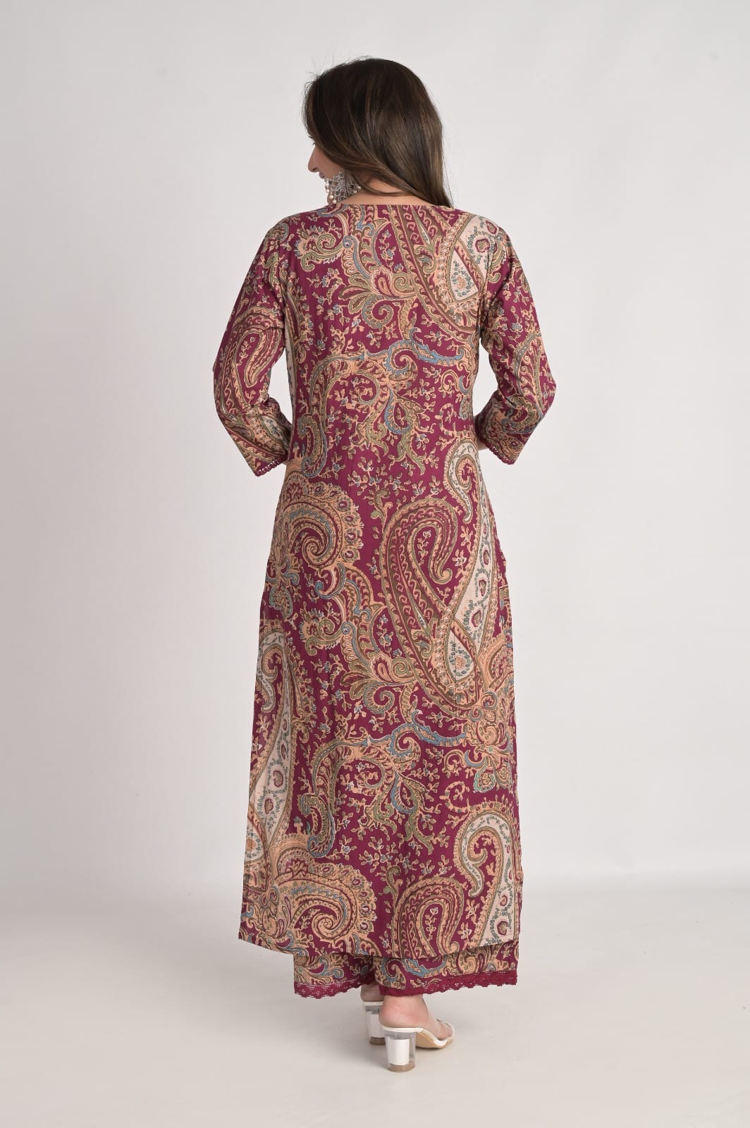 Pure cotton mugal print two piece cordset (B967)