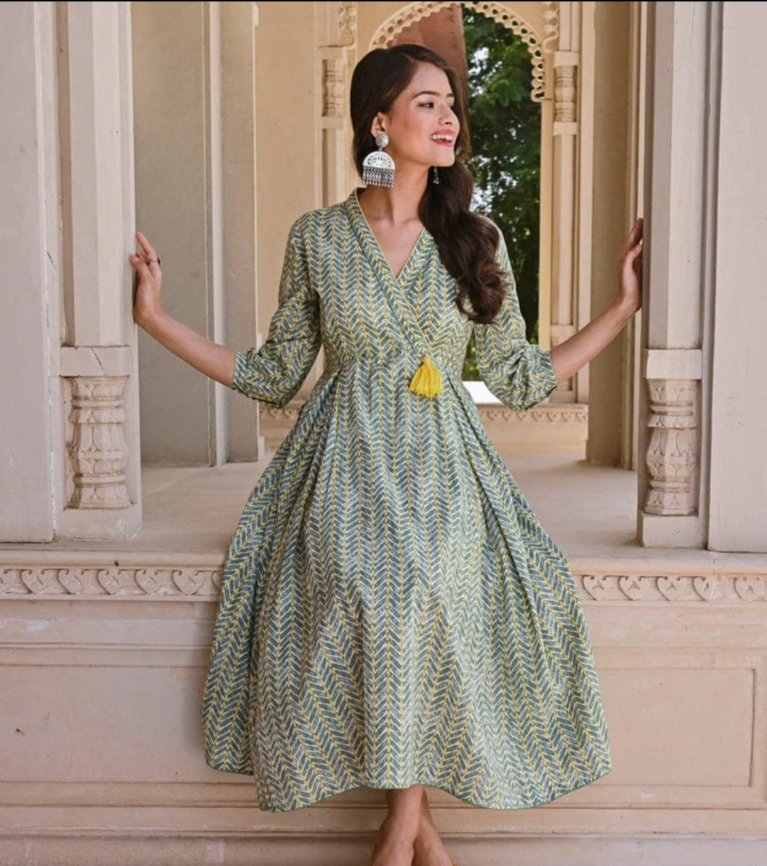 Smart pure cotton one piece dress (B221)