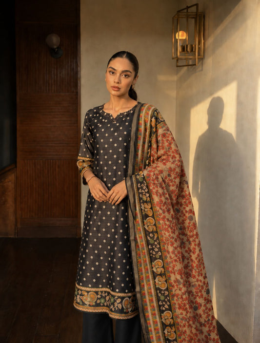Soft chanderi with mul lining three piece set (B754)