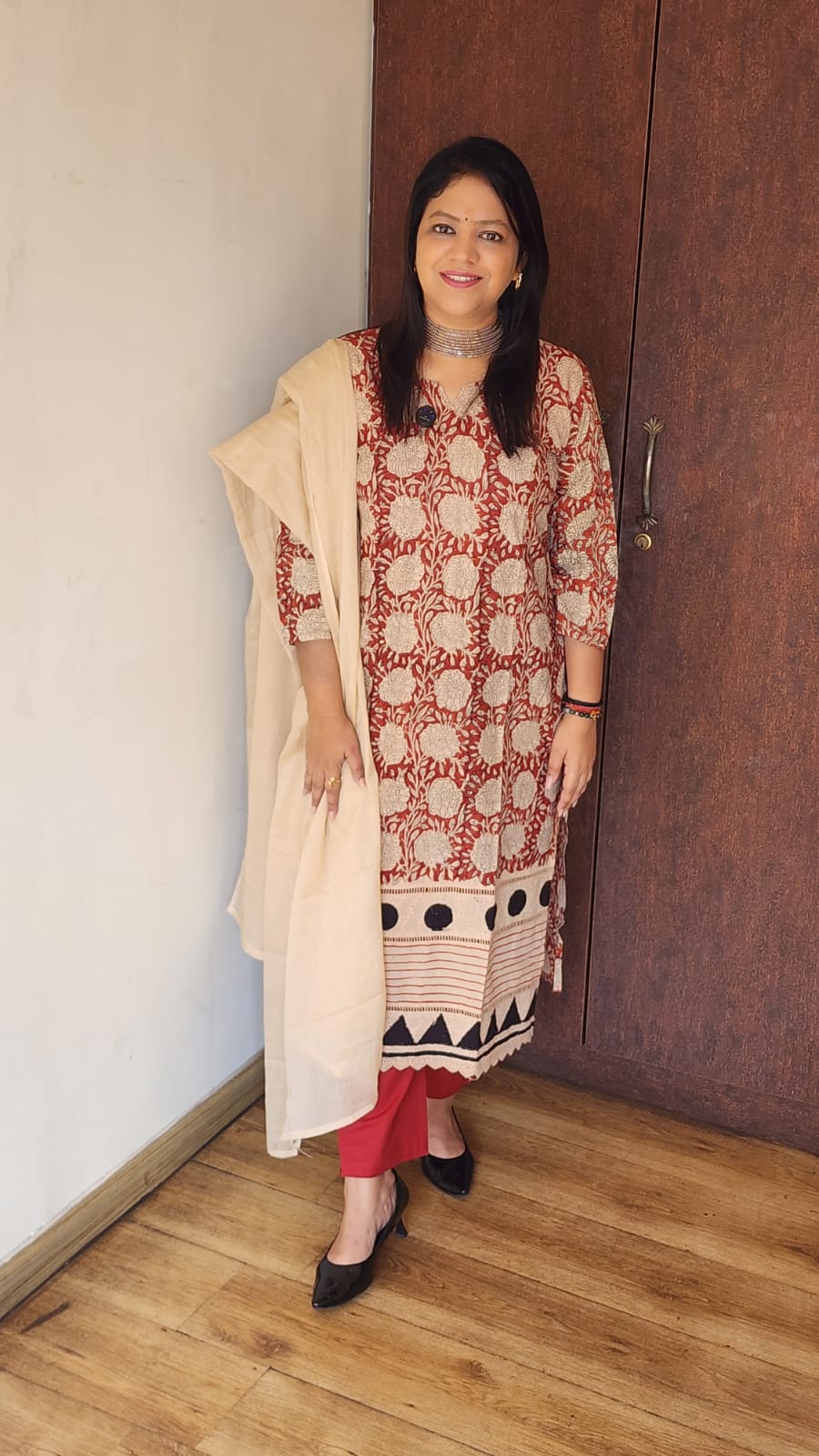 Original dabu print pure cotton three piece set (A1650)