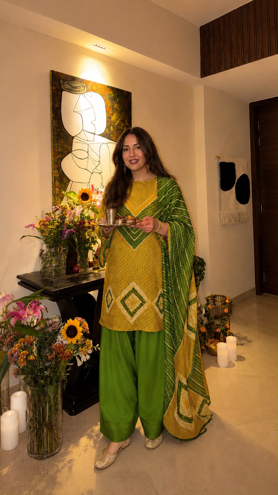 Pure chinnon with farshi salwar three piece set (C363)