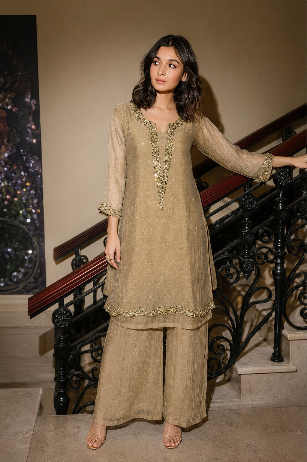 Crush tissue with lining smart two piece cordset (C574)