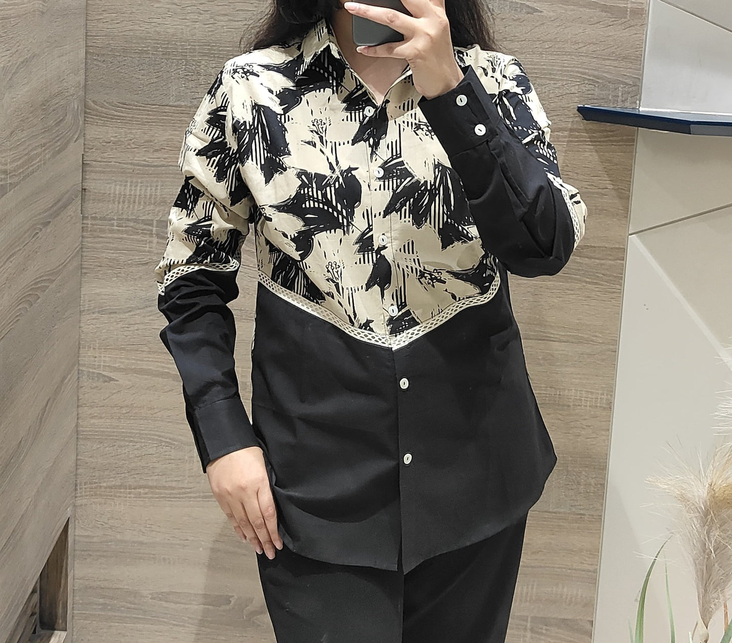 Beidge with black pure cotton only short (P2144)