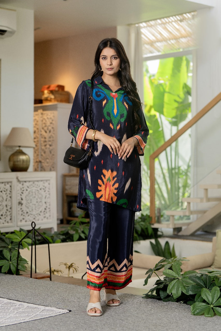 Pure crape two piece cordset (A692)