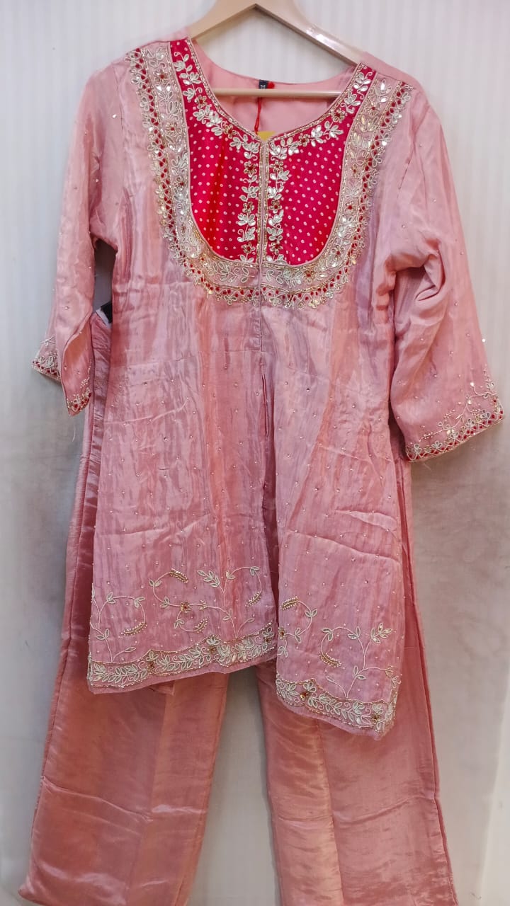 Pure tissue with hand work two piece cordset (A1265)