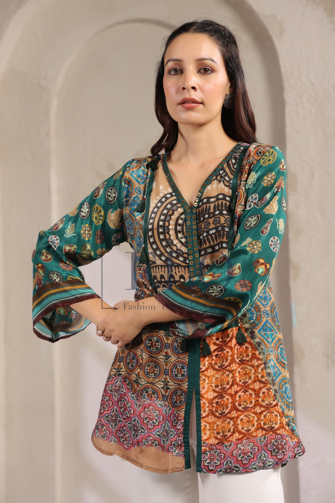Pure crape Designer shirt (A514)