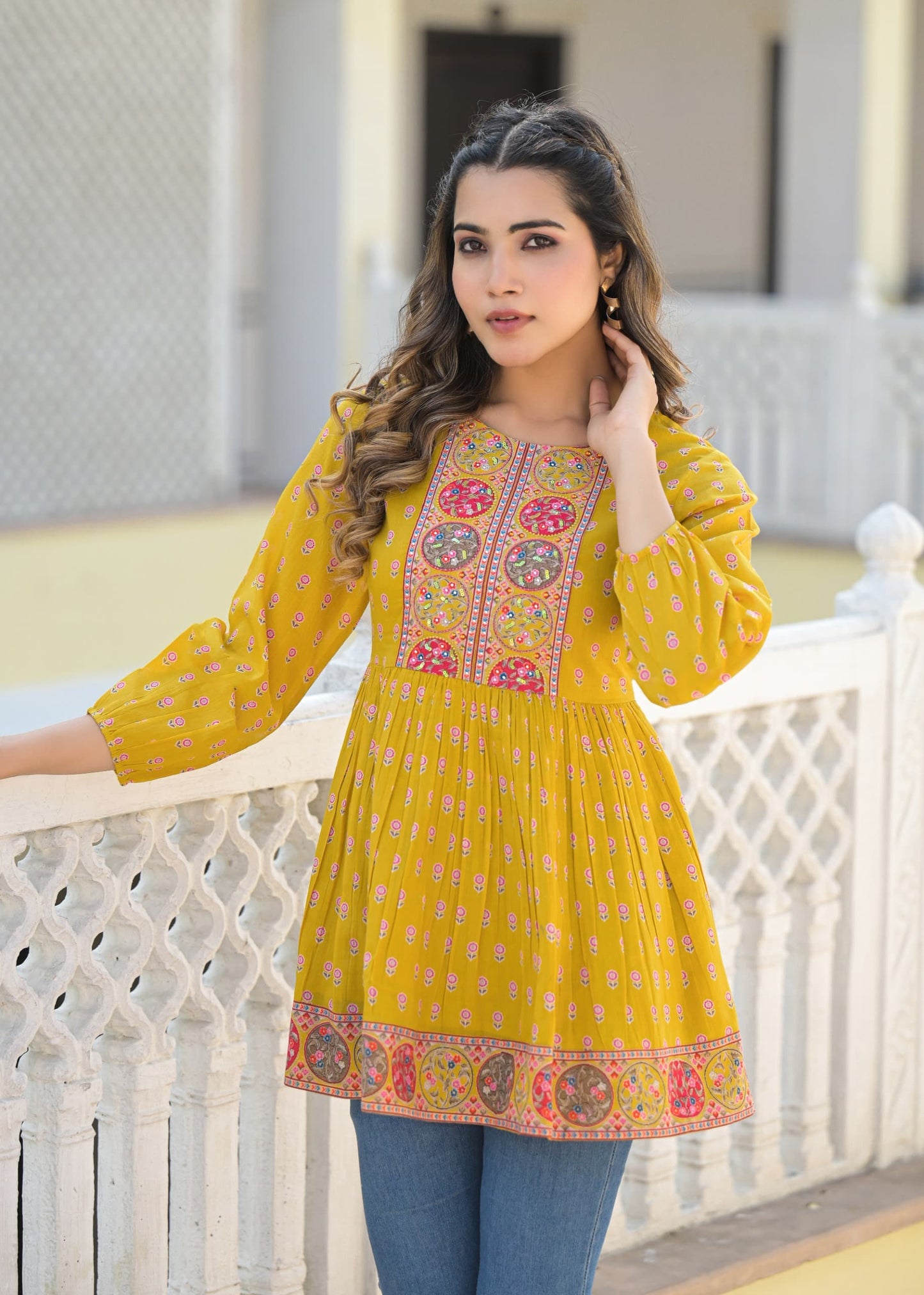 Yellow cotton top (P2138)