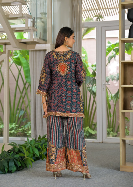 Pure dola silk designer three piece set (C538)