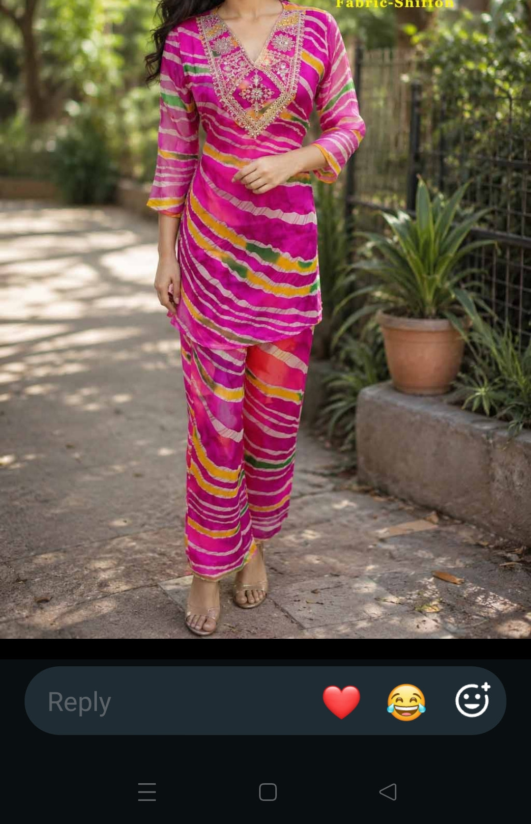Chiffon with mul lining stylish two piece cordset (C353)