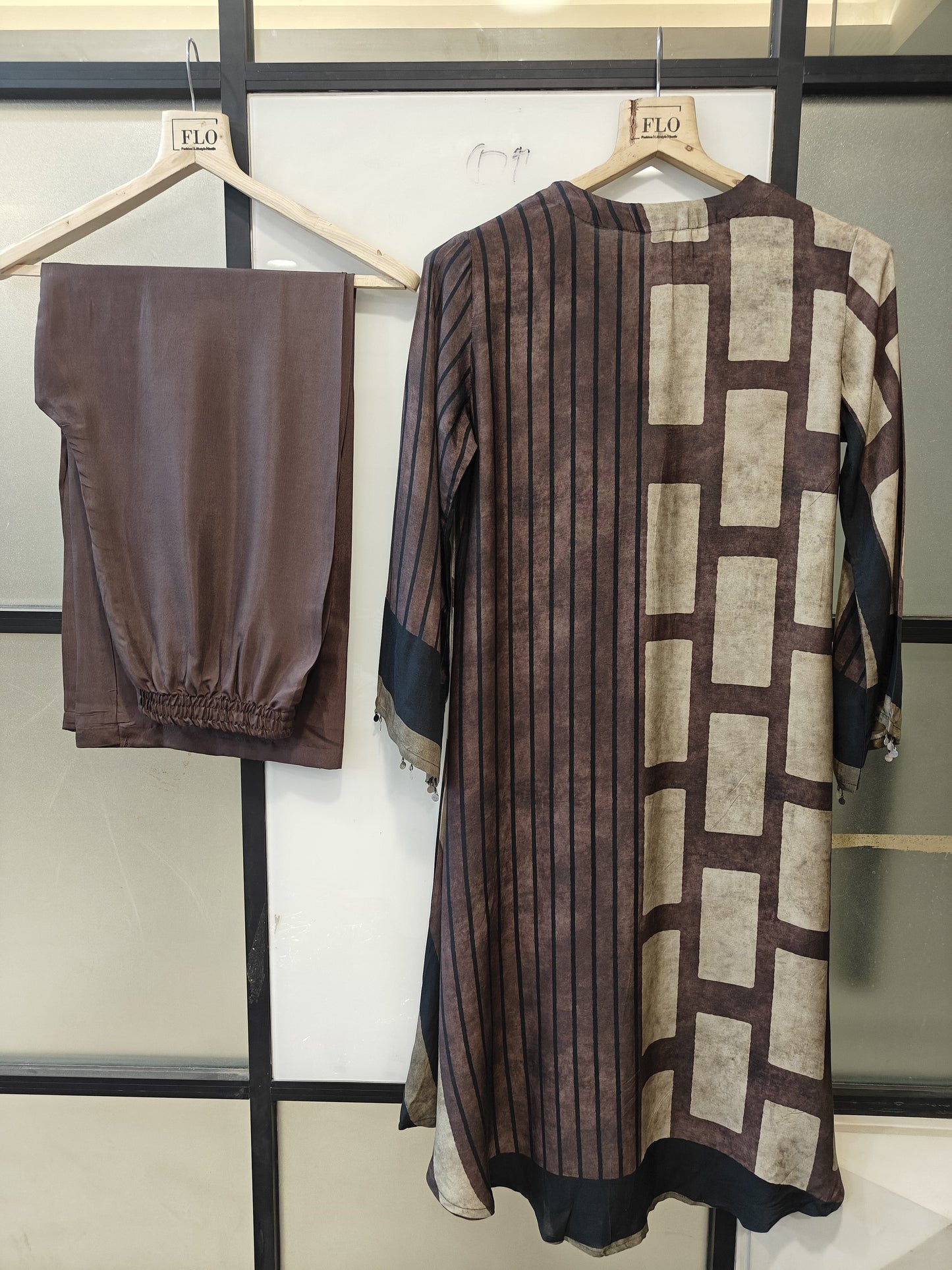 Pure crape two piece cordset (B415)