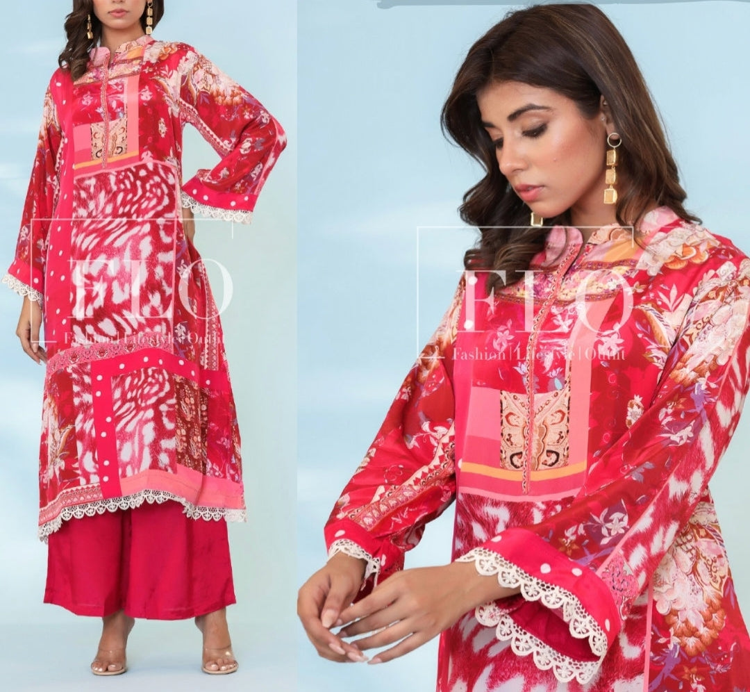Pure crape designer two piece cordset (A1558)