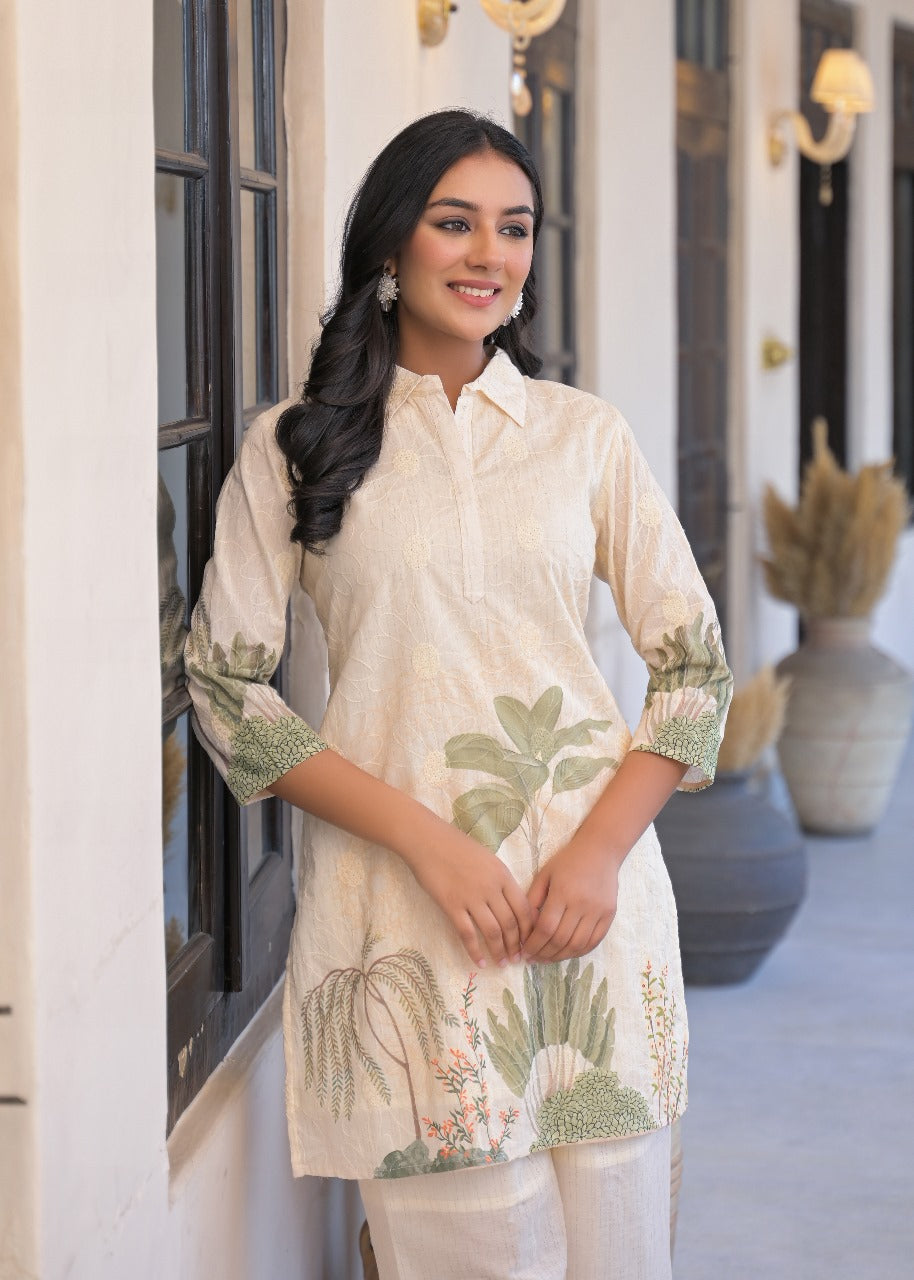 Light green with lining fully thread work two piece cordset (slim fit advice one size up) (P2048)
