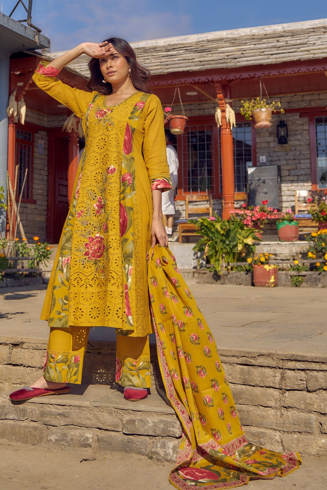Cotton with shifali smart three piece set (B508)