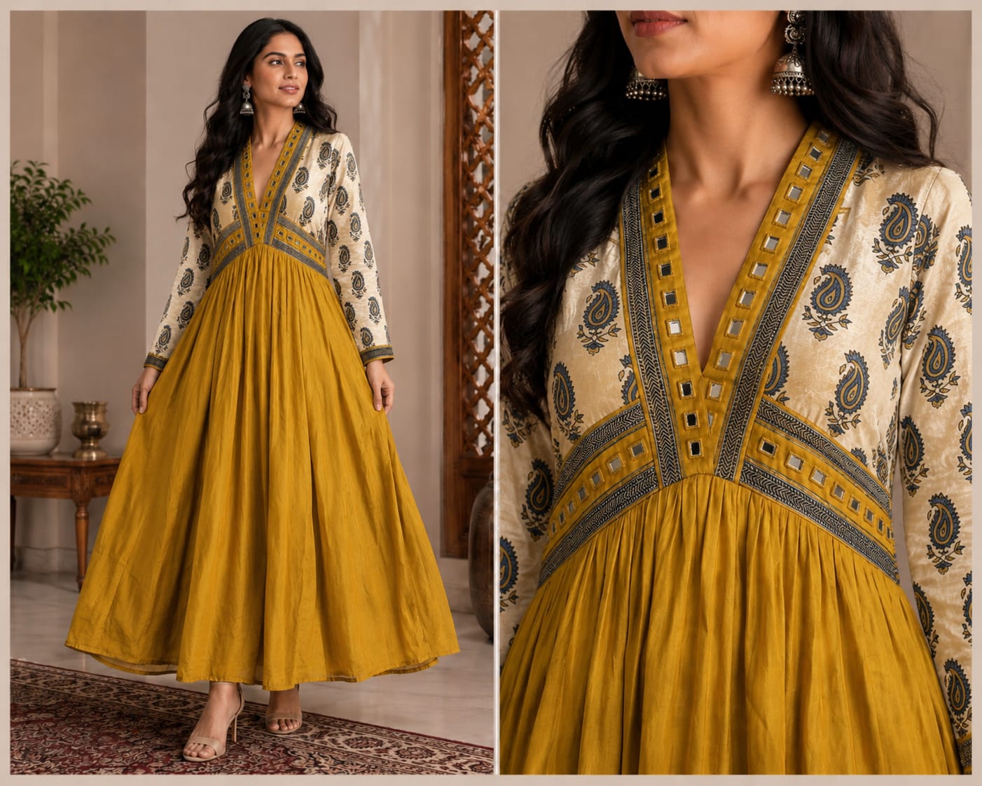 Pure modal silk with a real mirror one piece dress (S223)