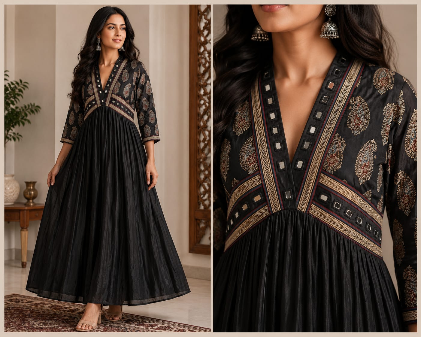Pure modal silk with a real mirror one piece dress (S222)