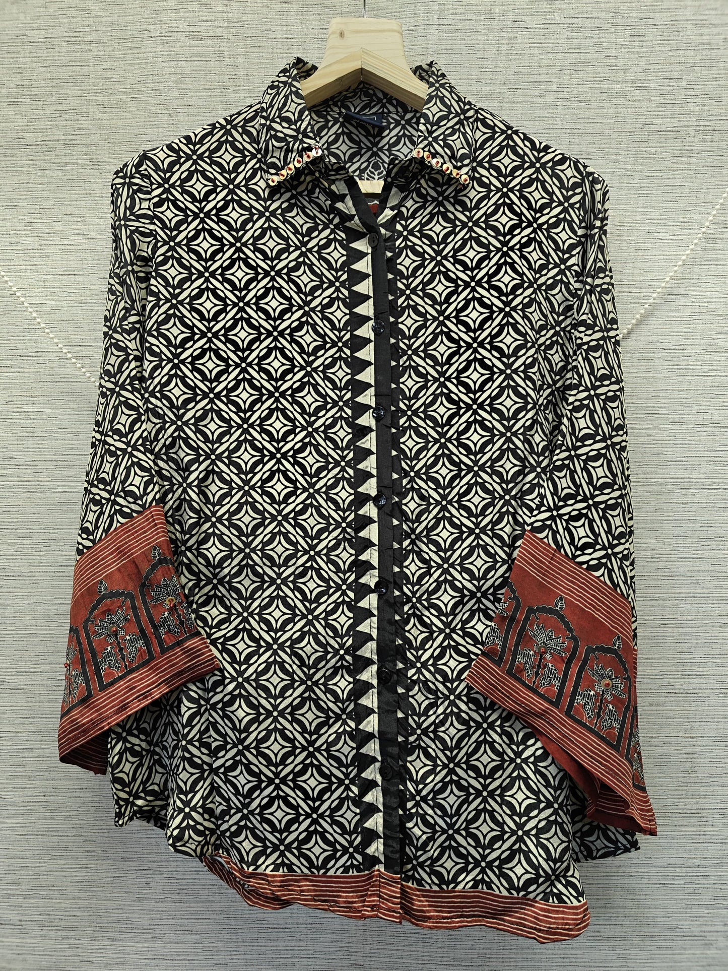 Pure crape shirt (B956)