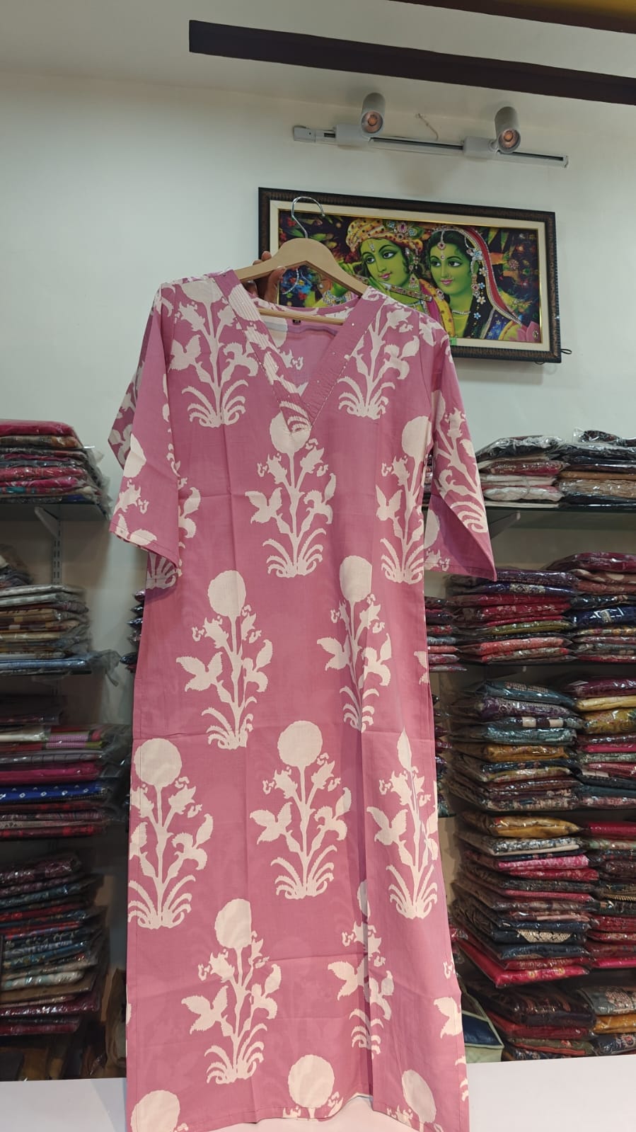 Baby pink only kurta (P1429)