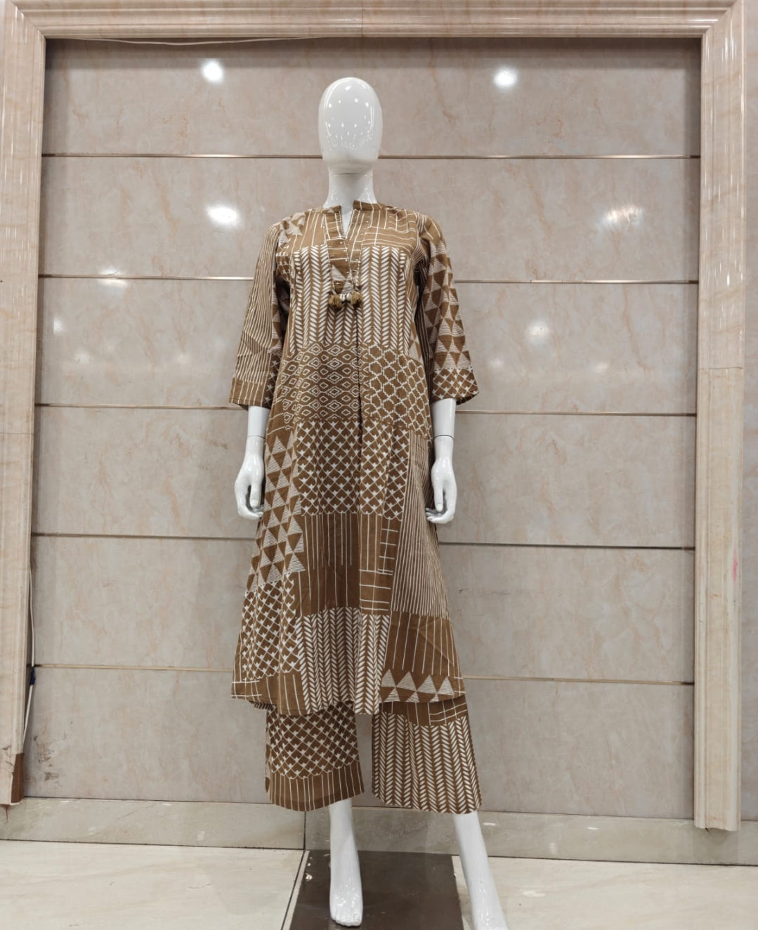 Pure cotton digital print two piece cordset (B177)
