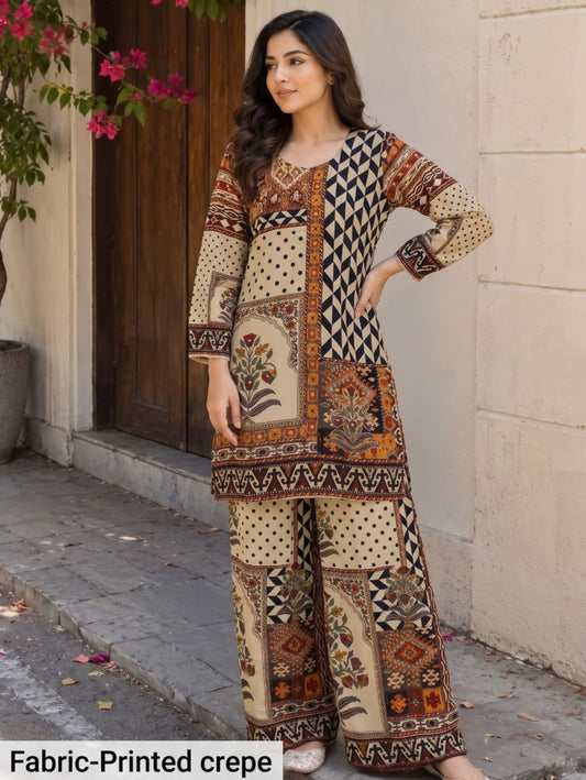 Natural crape smart two piece cordset (C530)