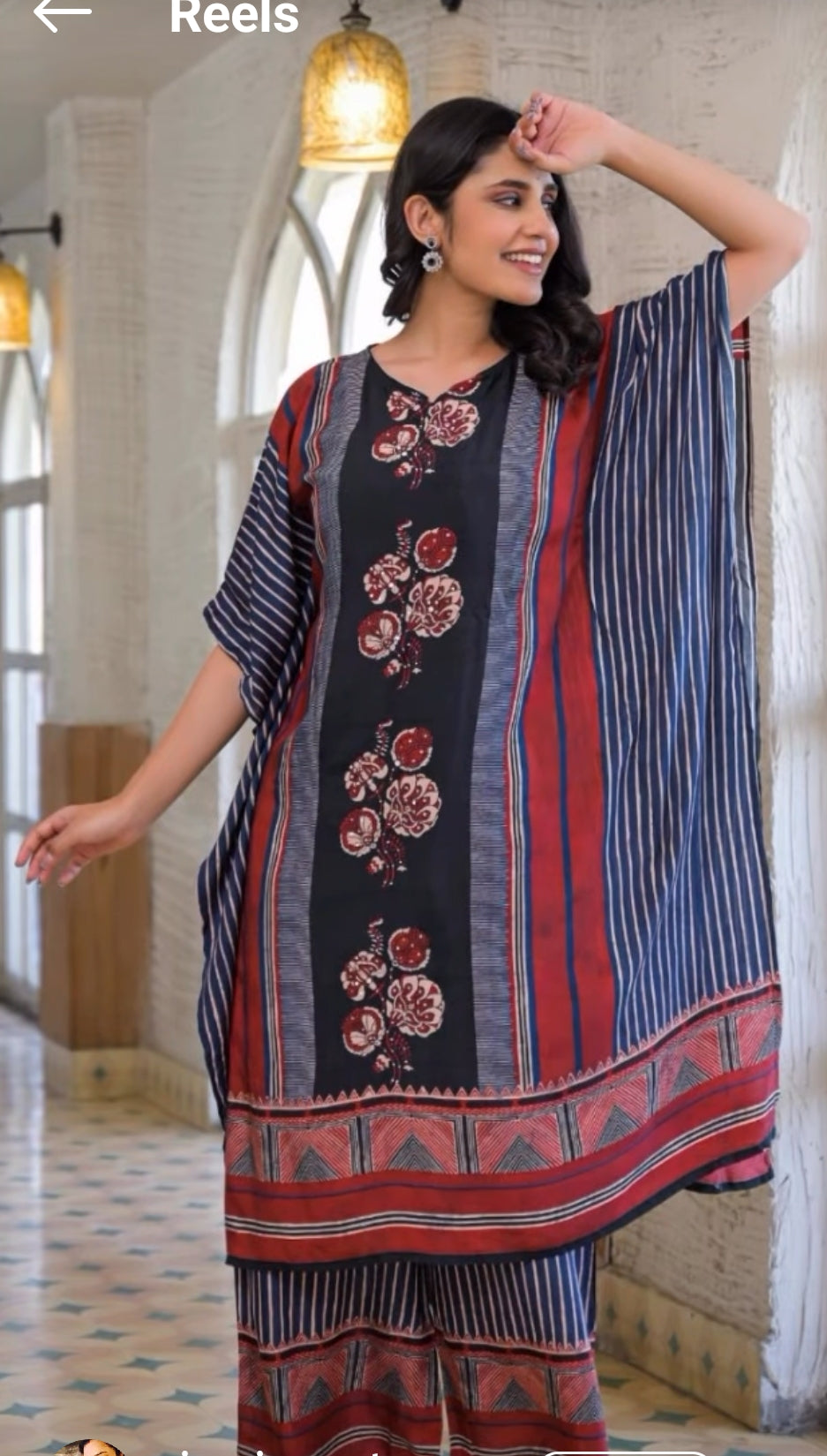 Pure muslin silk kaftan set (B520)