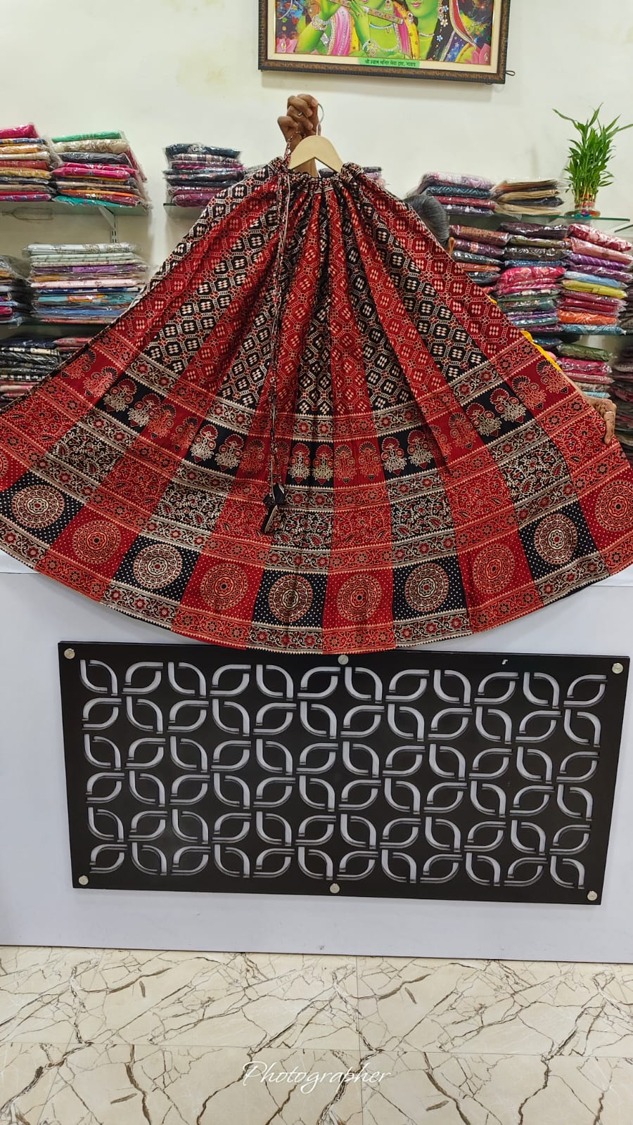 Pure gaji silk skirt free size upto 46 size (B259)