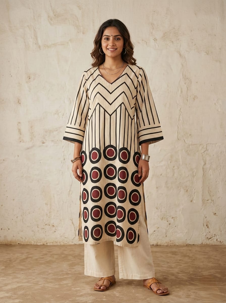 Pure cotton digital print two piece cordset (B277)