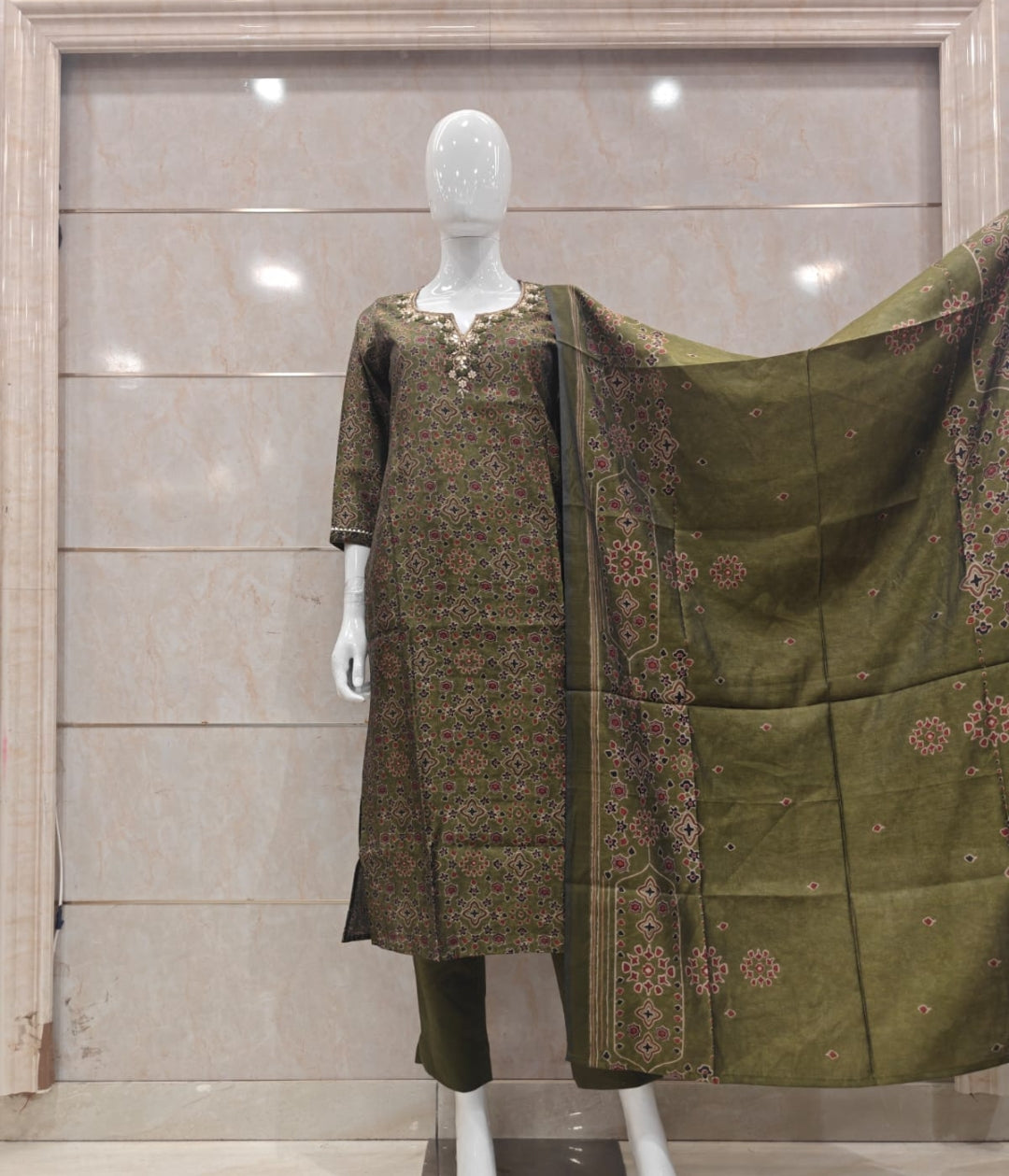 Modal muslin digital print three piece set (S423)