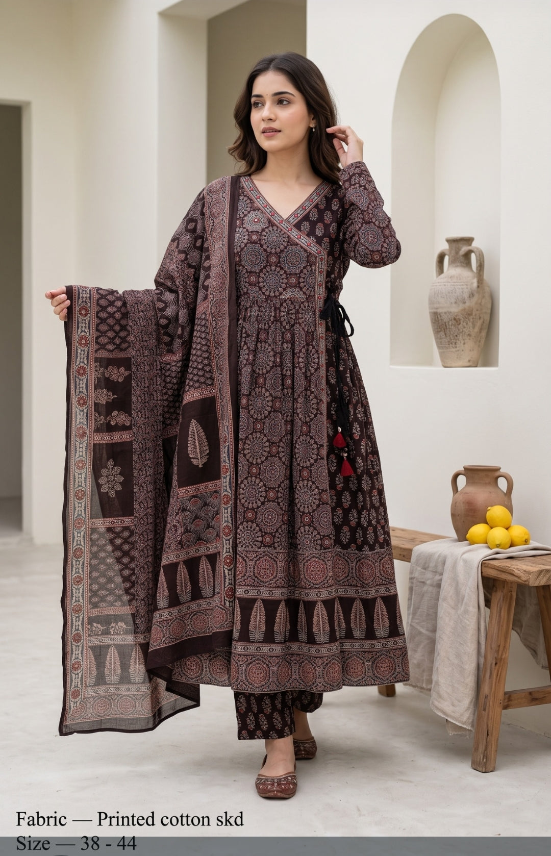 Pure cotton Angrakha pattern ajrakh C272
