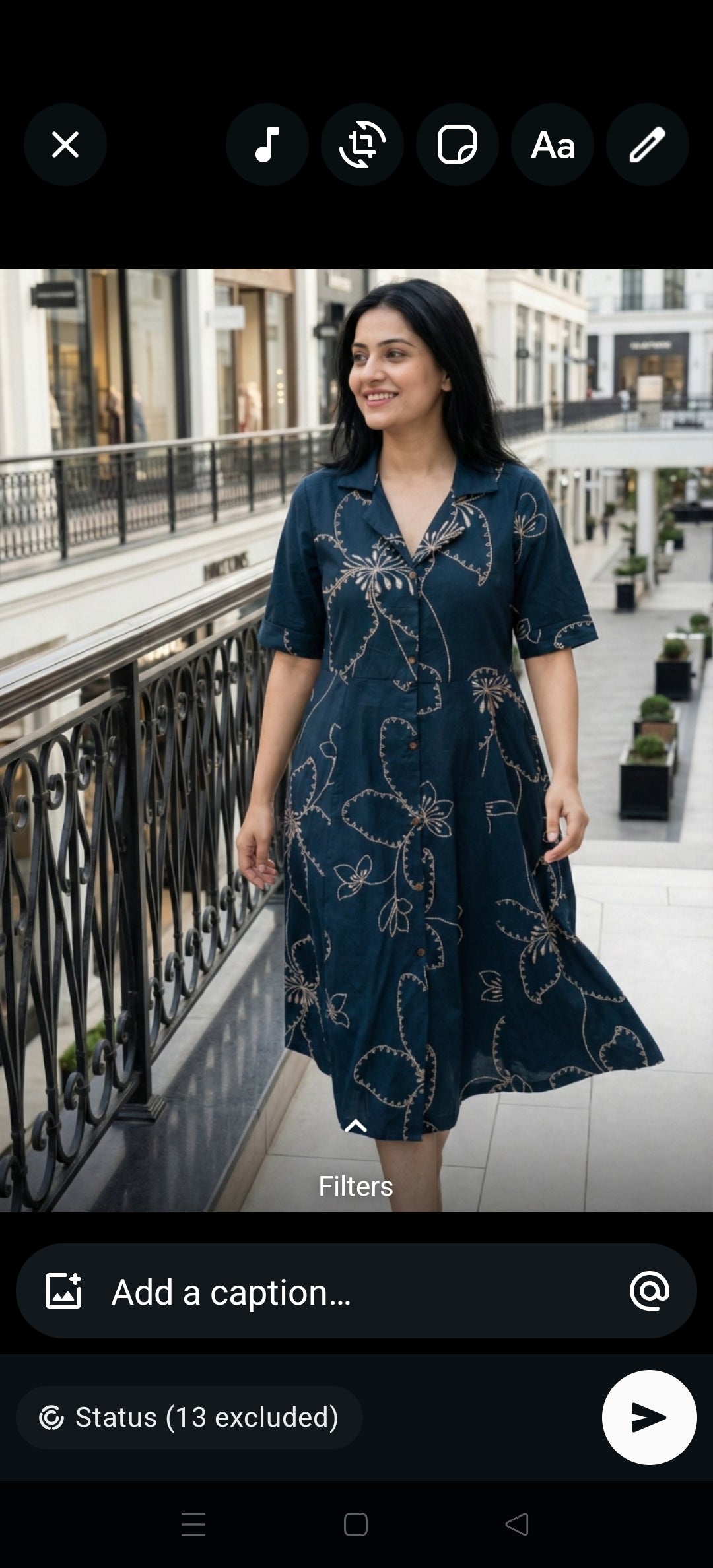 Pure cotton one piece dress length is 47 inch (B123)