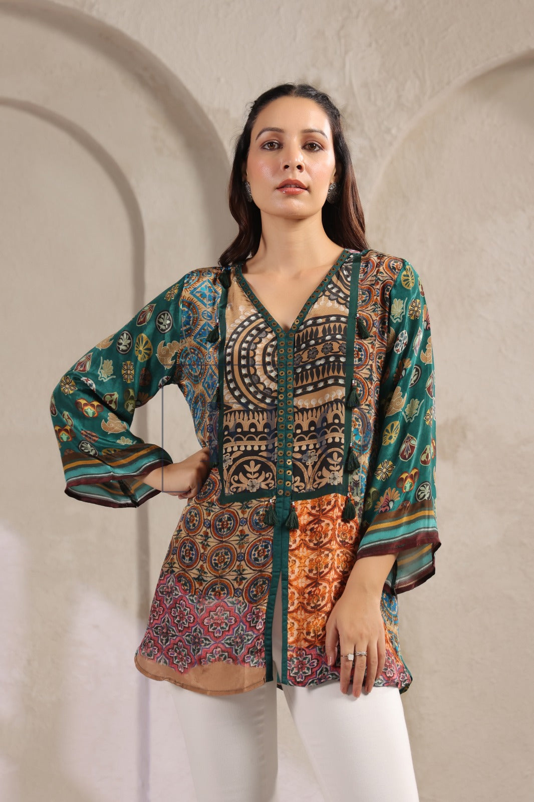 Pure crape Designer shirt (A514)