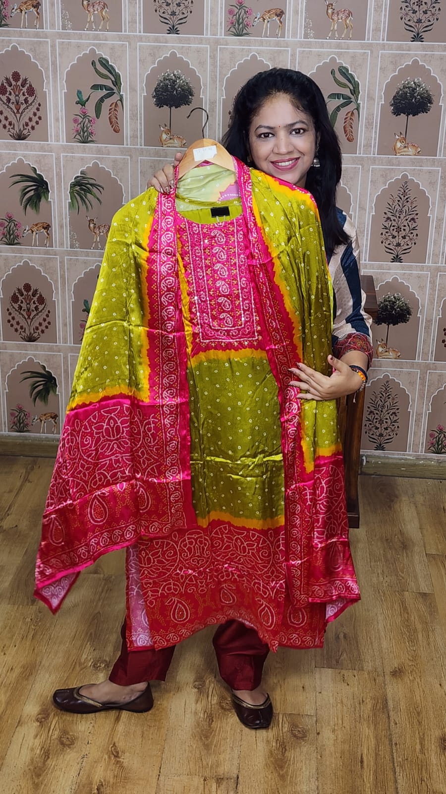 Pure gaji silk three piece set (C765)