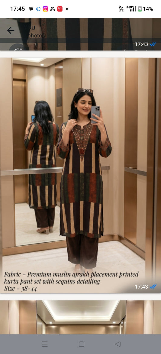 Pure mul silk smart two piece cordset (B848)