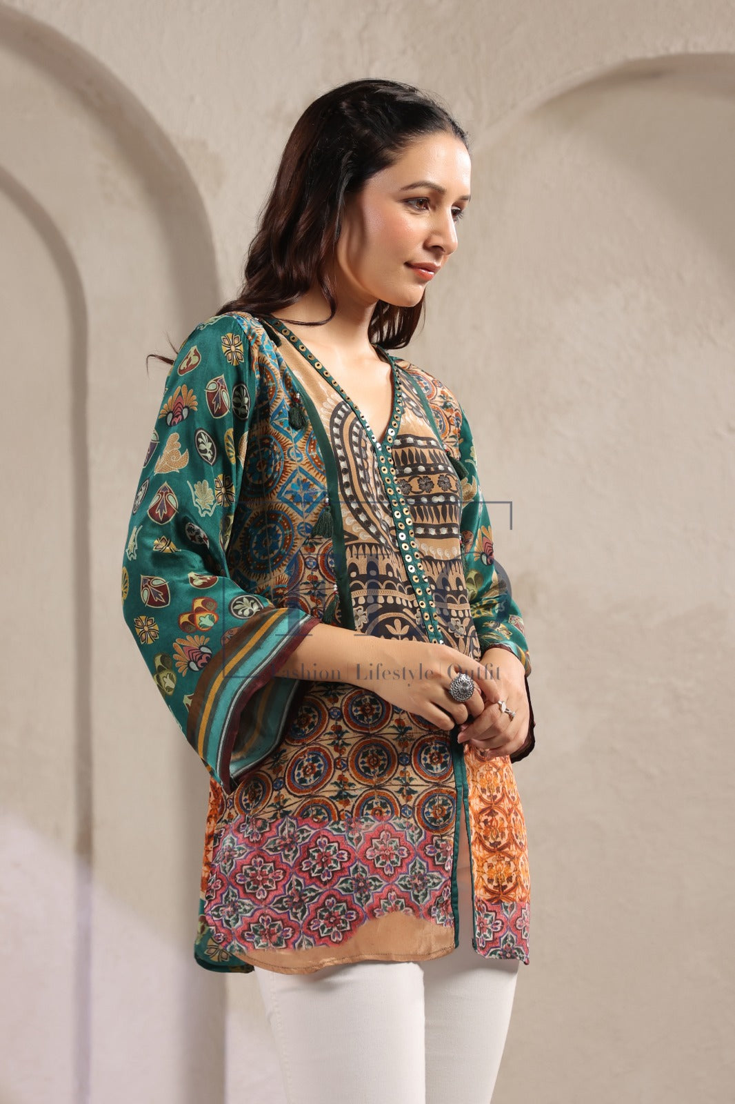 Pure crape Designer shirt (A514)
