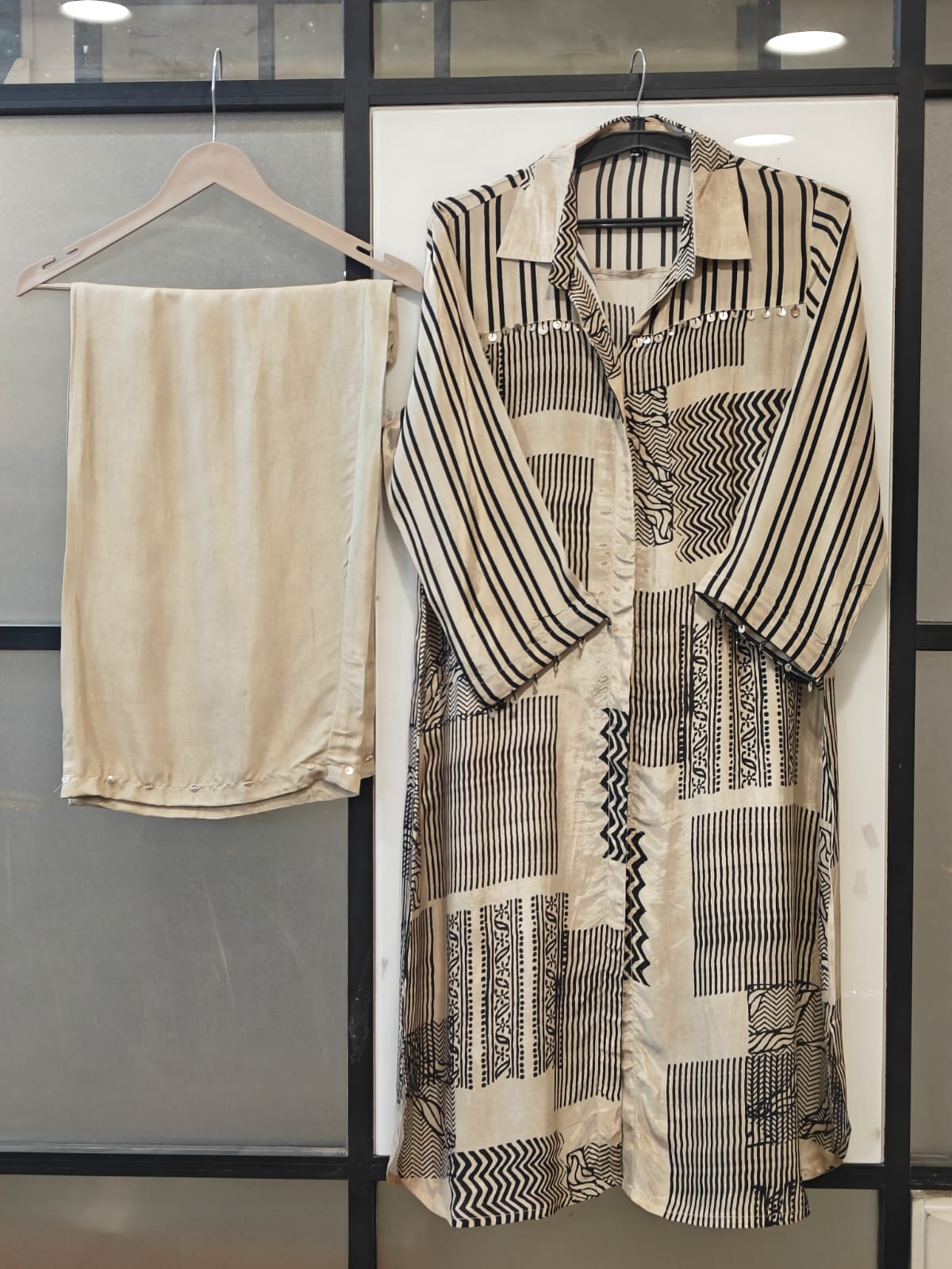 Pure crape smart two piece cordset (B614)