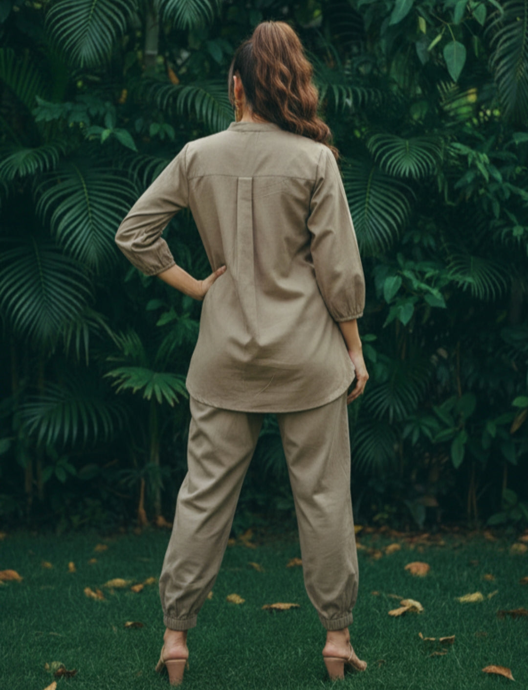 Smart cotton with pant fully thread work two piece cordset (B932)