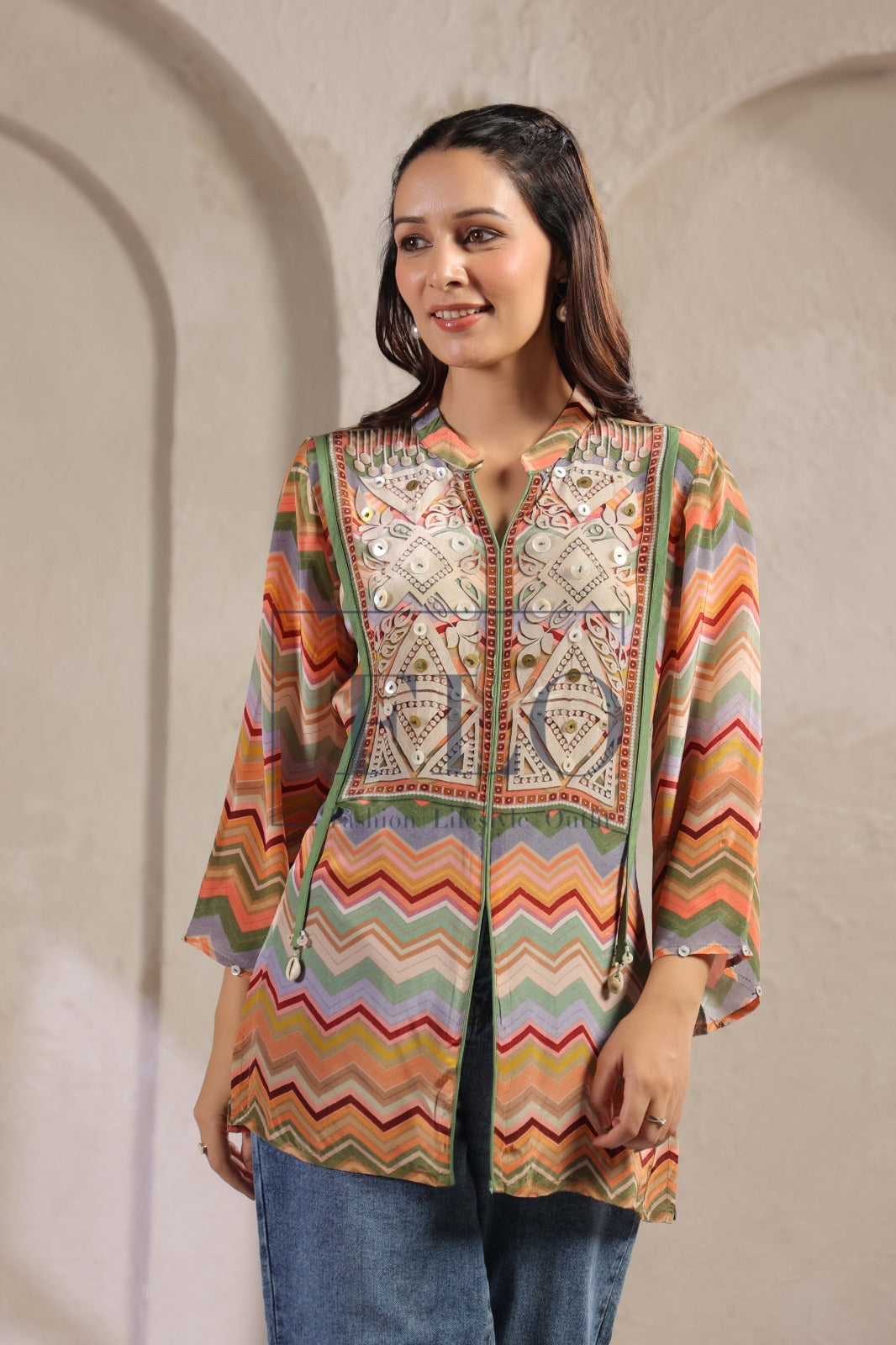 Pure crape Designer shirt (A513)