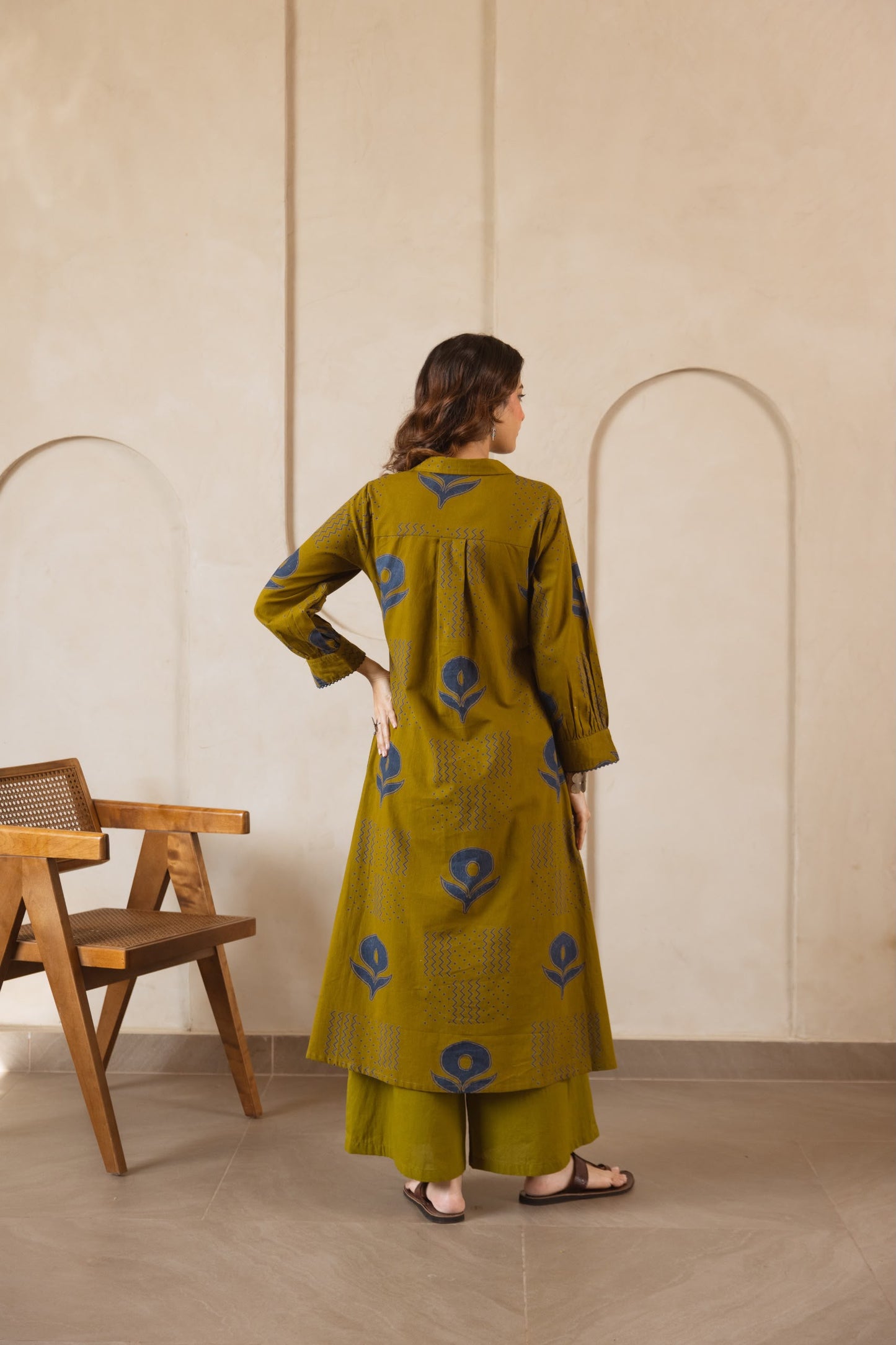 Handloom cotton smart two piece cordset (C281)