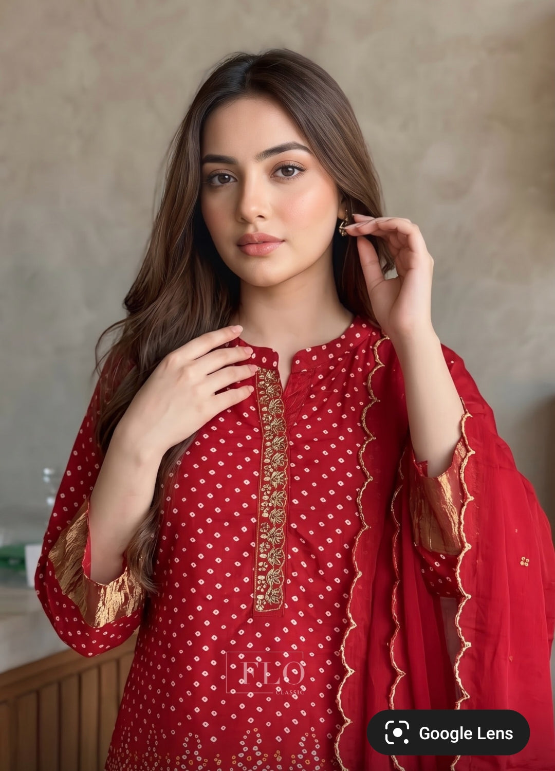 Pure gaji silk with lagdi border three piece set (C618)