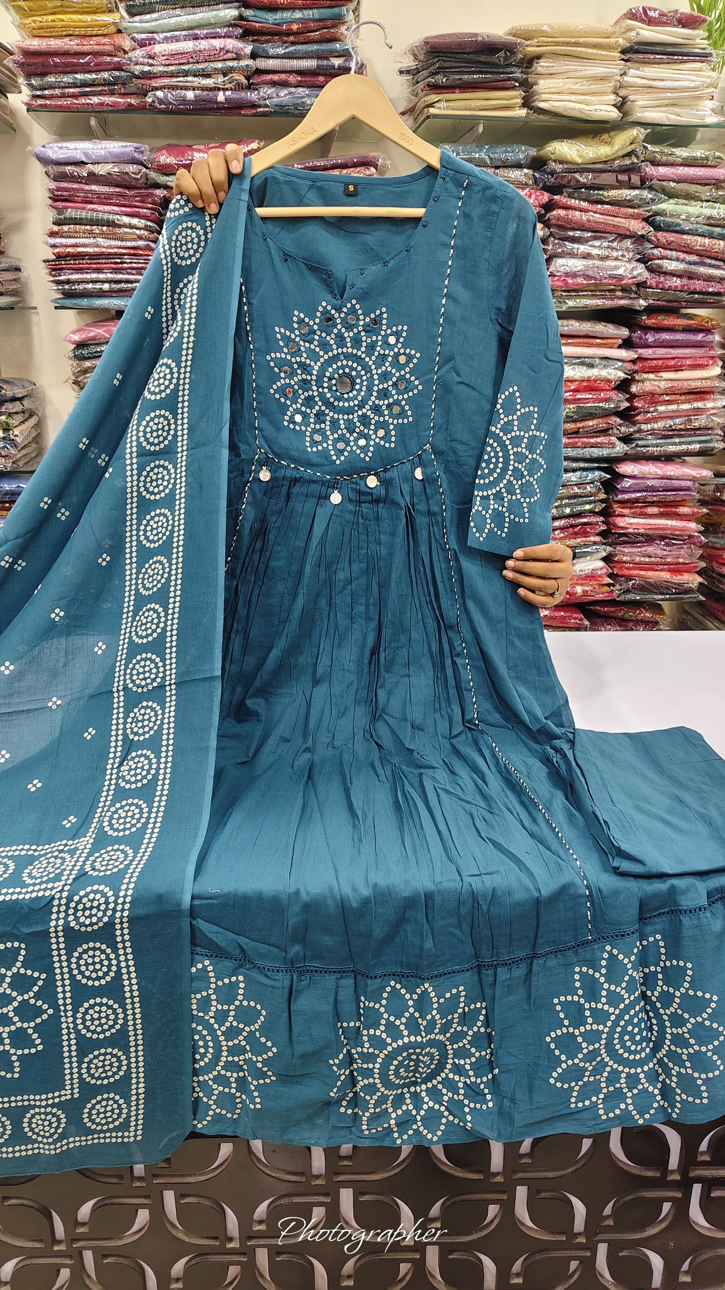 Pure cotton A line three piece set (C173)