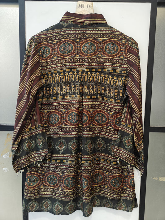 Pure crape smart shirt loose fit (B742)