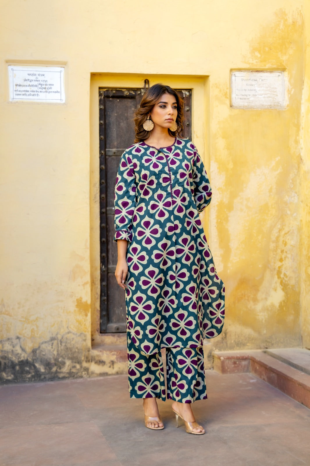 Smart pure cotton with pintex two piece cordset (P2064)