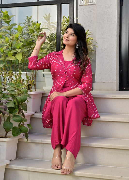 Pure muslin bandani three piece cordset (B299)