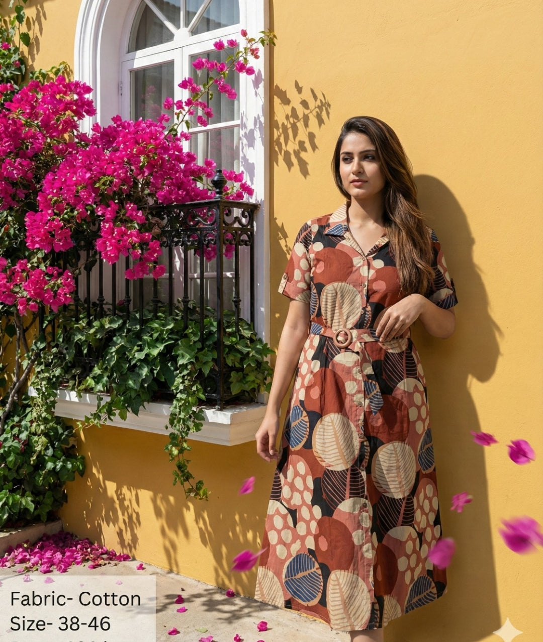 Cotton one piece dress (A1845)