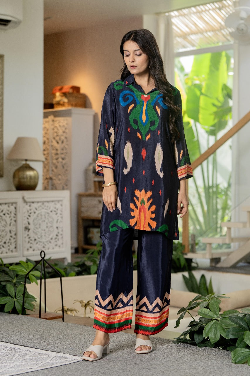 Pure crape two piece cordset (A692)