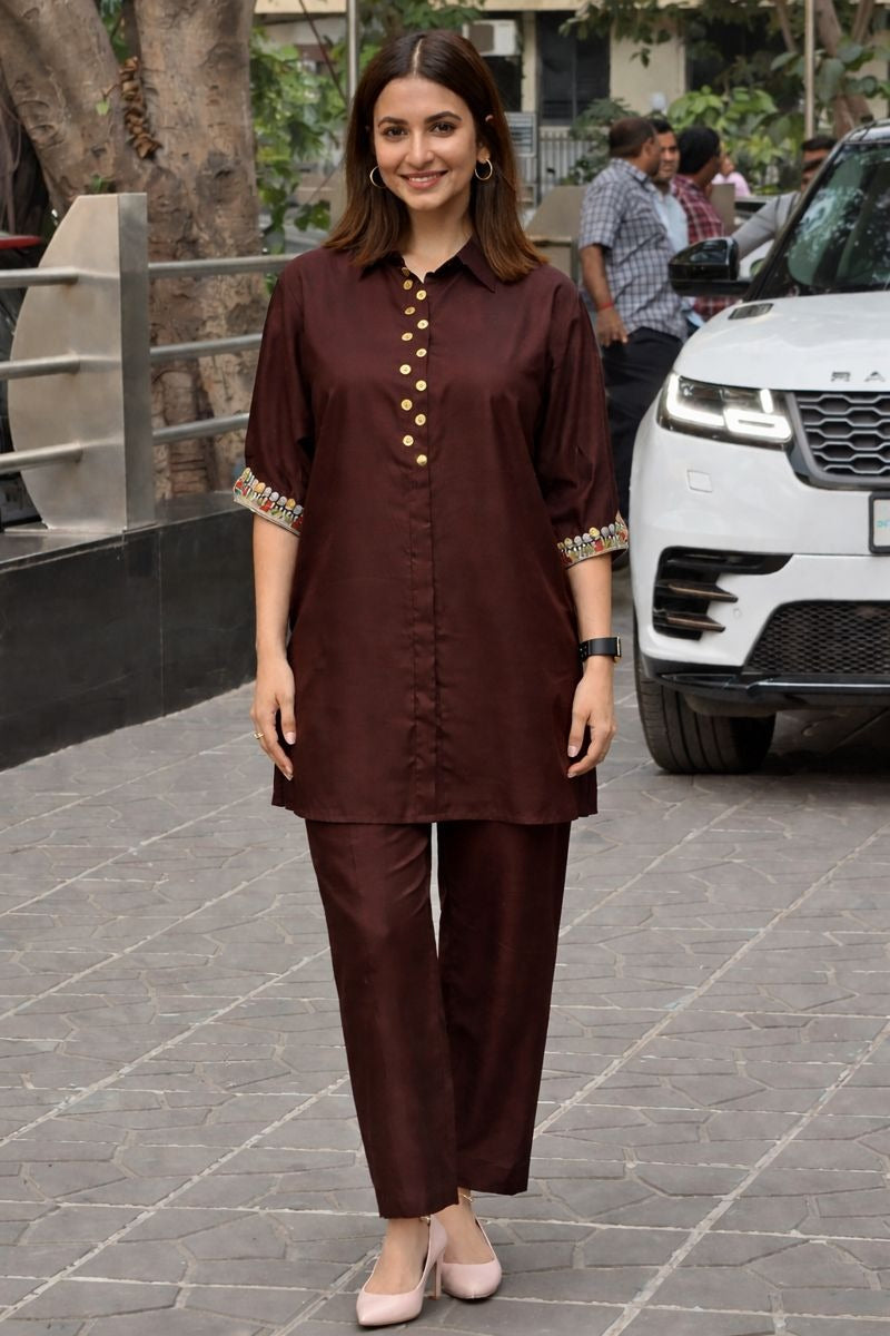 Pure muslin two piece cordset (A1739)