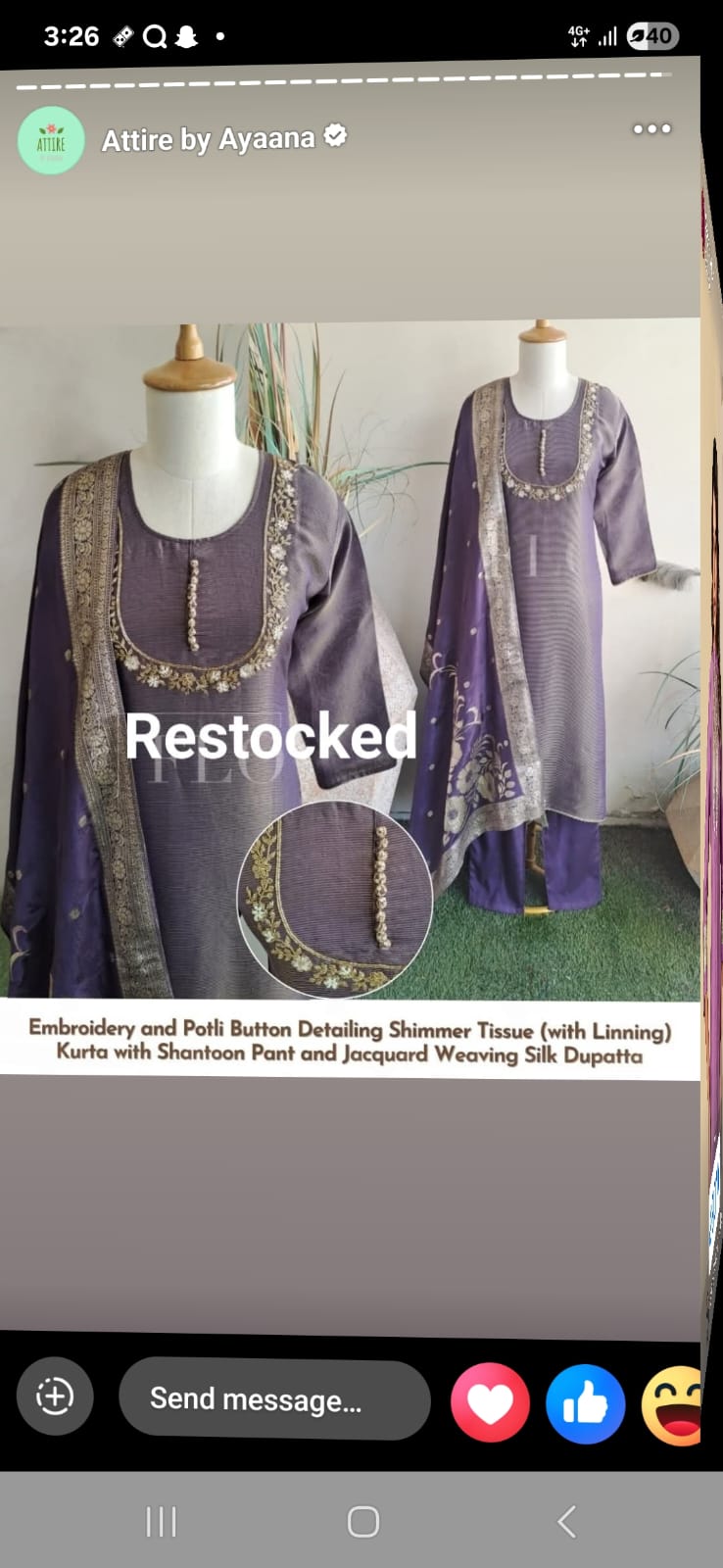 Purple pure tissue three piece set (A826)