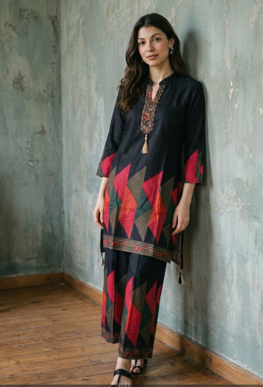 Cotton modal stylish two piece cordset (C796)