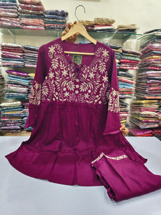 Wine stylish boho cordset (P2367)