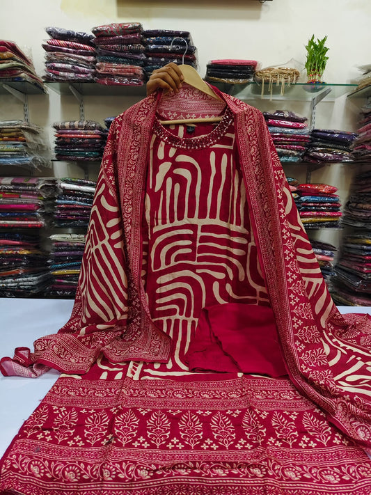 Russian silk three piece set (A384)