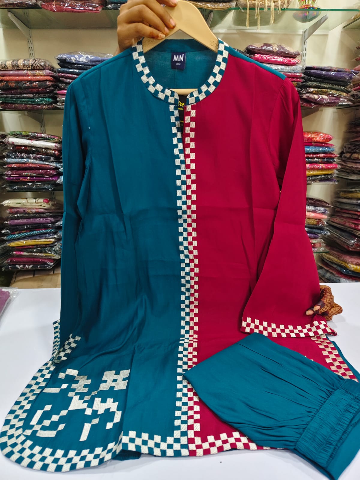 Pure Muslin two piece cordset (A407)